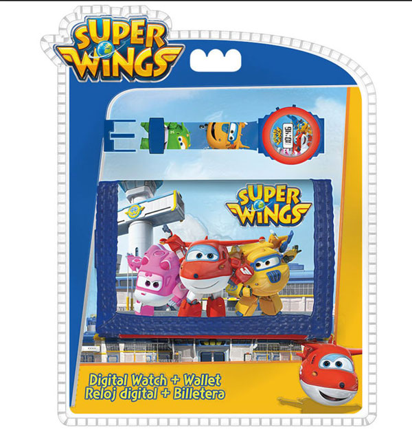 NOVINKY - Dárková sada peněženka a hodinky Super Wings Dárková sada peněženka a hodinky Super Wings - NOVINKY