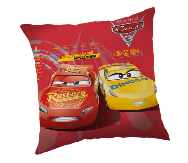 Polštářky - Povlak na polštářek Cars 3 red micro 40/40 Povlak na polštářek Cars 3 red micro 40/40 - Polštářky