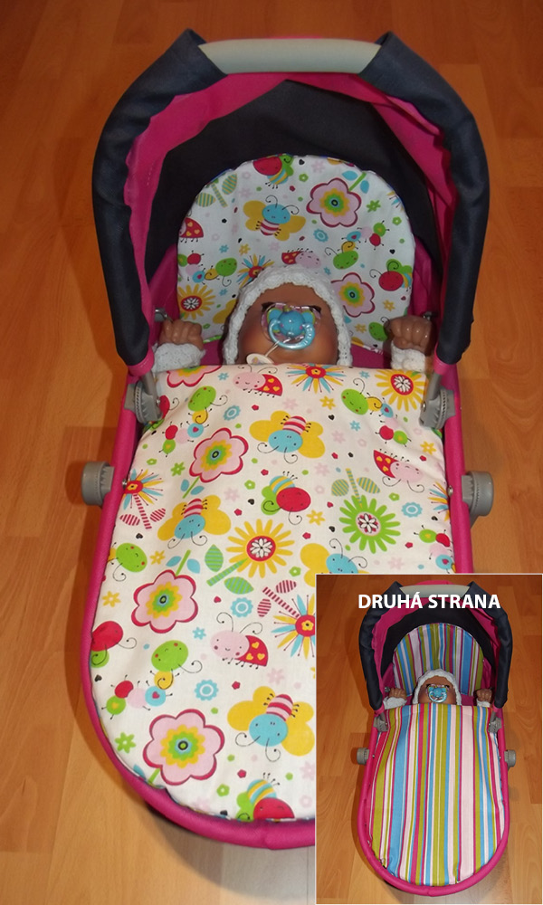 Hračky a doplňky - peřinky pro panenky - Peřinky do kočárku pro panenky kytičky Peřinky do kočárku pro panenky kytičky - peřinky pro panenky