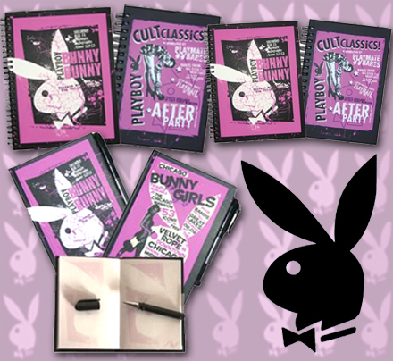 Sada 3 zápisníků Playboy Back and Raspberry