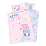 Povlečení do postýlky Peppa Pig Stars Bavlna 100/135, 40/60