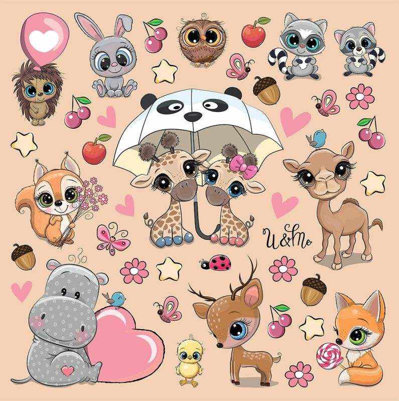 Samolepky na zeď Zvířátka