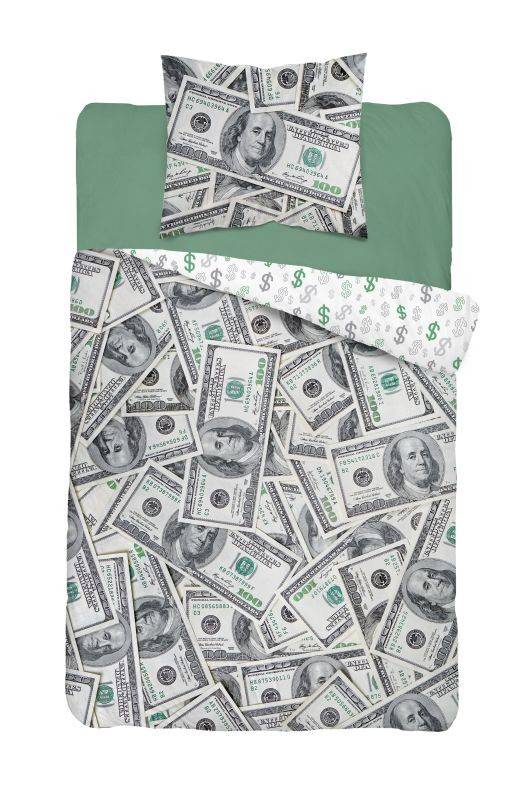 DETEXPOL Povlečení Money  Bavlna, 140/200, 70/80 cm