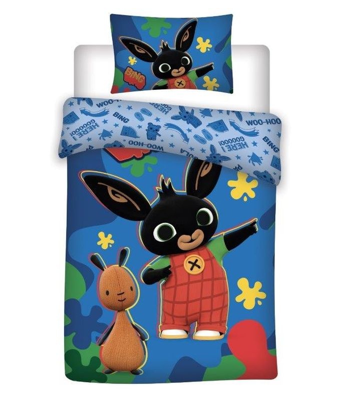 DETEXPOL Povlečení do postýlky Králíček Bing a Flop blue  Bavlna, 100/135, 40/60 cm