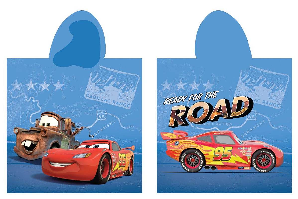 DETEXPOL Pončo Cars Blesk a Burák Bavlna - Froté, 60/120 cm