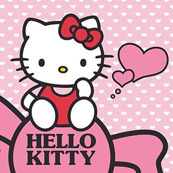 Magický ručníček Hello Kitty srdíčka 30/30