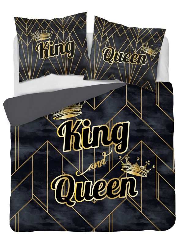 DETEXPOL Francouzské povlečení King and Queen gold  Bavlna, 220/200, 2x70/80 cm