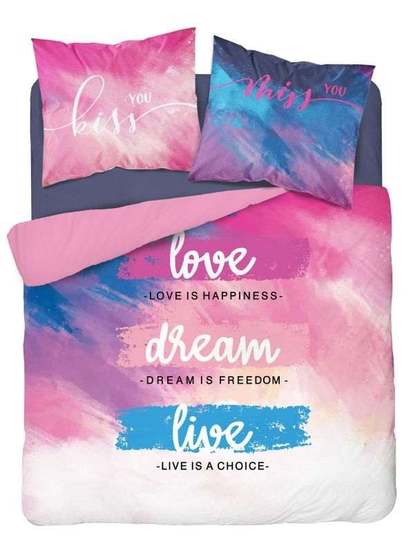 DETEXPOL Francouzské povlečení Love dream  Bavlna, 220/200, 2x70/80 cm