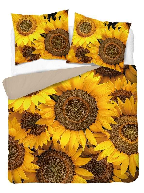 Francouzské povlečení 3D Slunečnice micro 220/200, 2x70/80