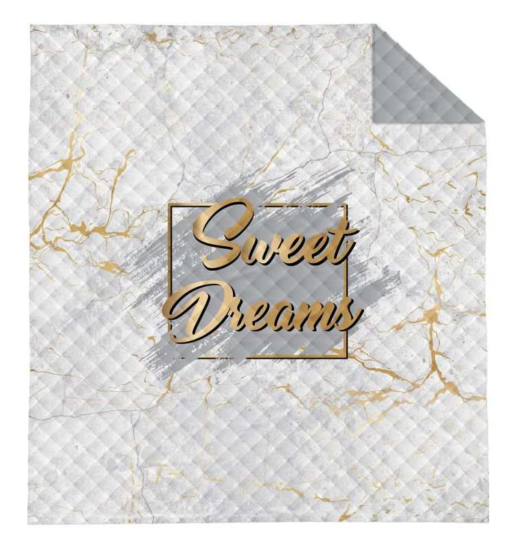 DETEXPOL Přehoz na postel Sweet Dreams mramor white  Polyester, 170/210 cm