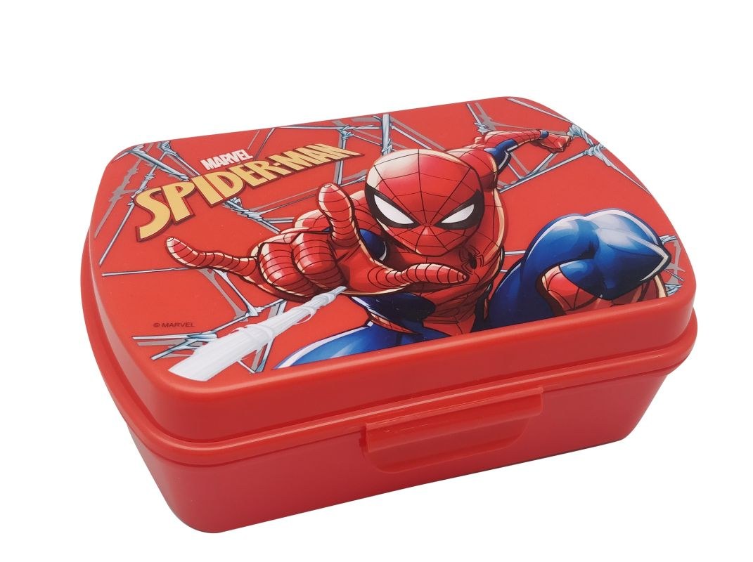 EUROSWAN Box na svačinu Spiderman red Plast, 16 x 12 x 5 cm