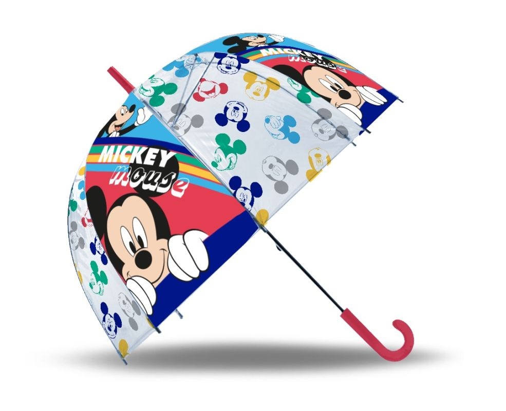 EUROSWAN Vystřelovací průhledný deštník Mickey POE, průměr 70 cm