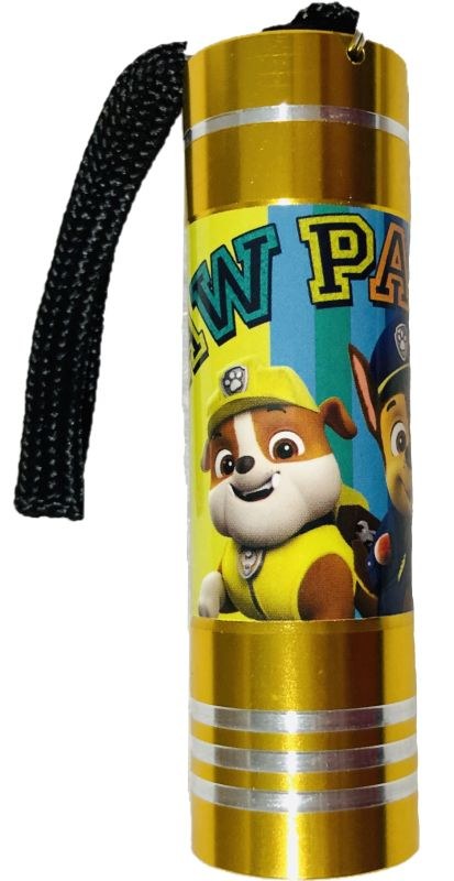 EUROSWAN Dětská hliníková LED baterka Paw Patrol žlutá Hliník, Plast,  9x2,5 cm