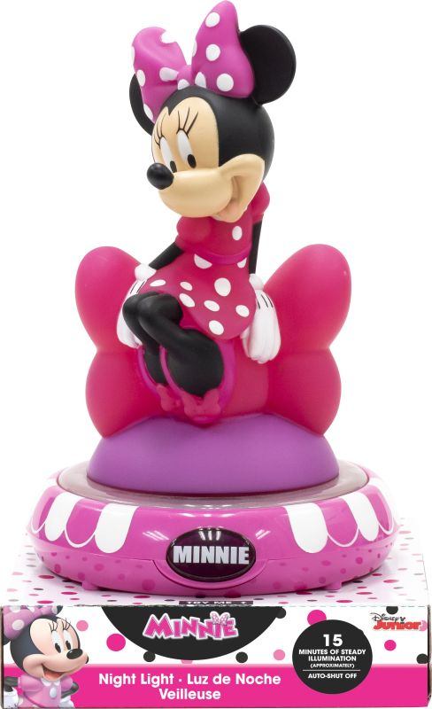 EUROSWAN Noční stolní LED lampička 3D figurka Minnie Plast