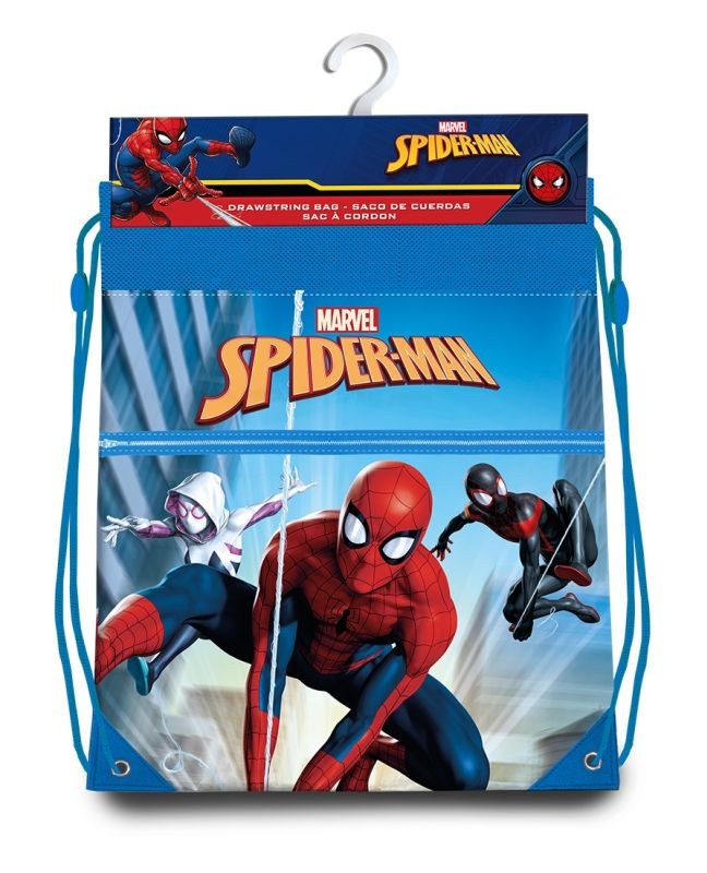 EUROSWAN Taška na tělocvik a přezůvky Spiderman Paralelní světy  Polyester, 38/30 cm