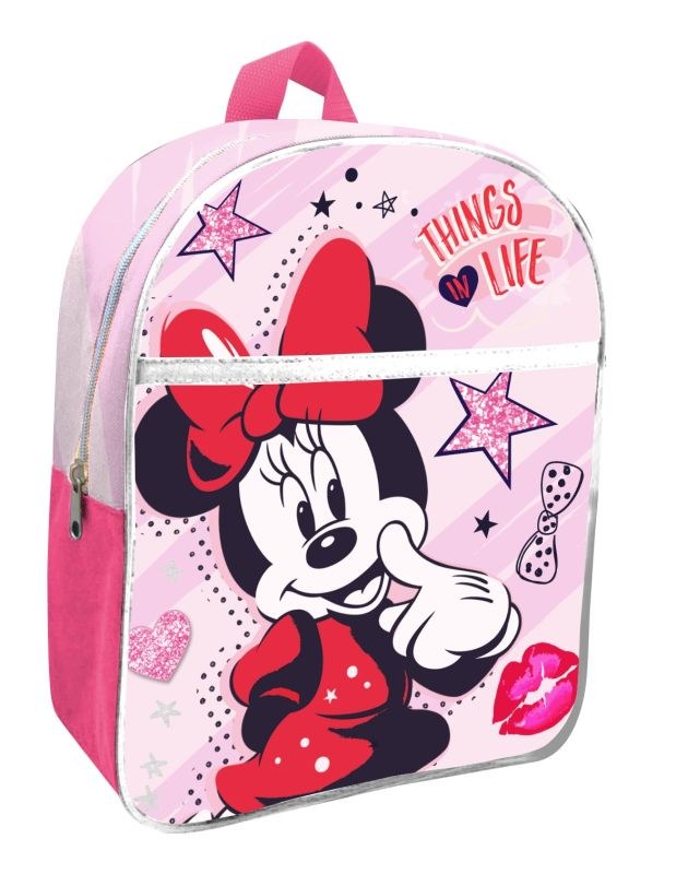 EUROSWAN Dětský batoh s kapsou Minnie pink  Polyester, 30 cm