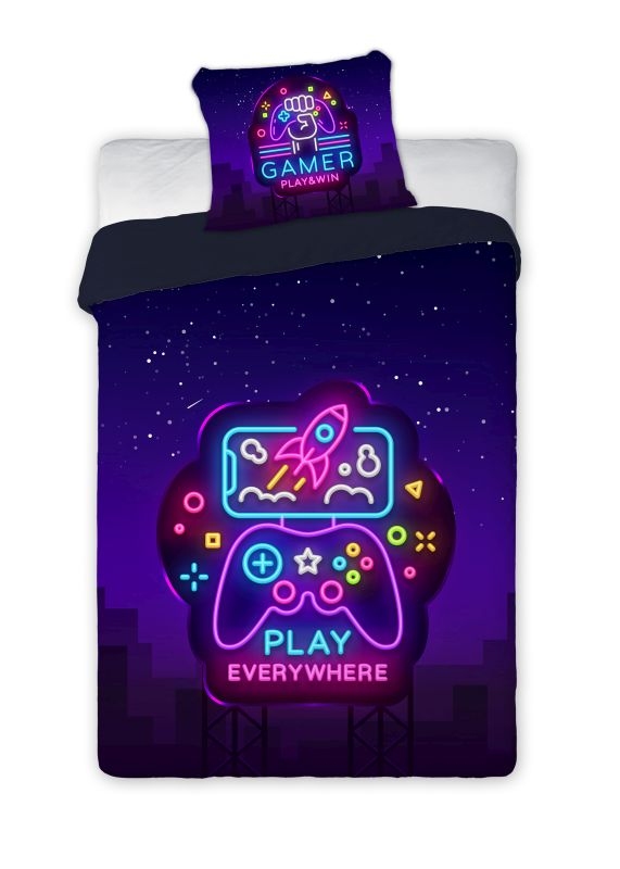 FARO Povlečení Gamer Neon  Bavlna, 140/200, 70/90 cm