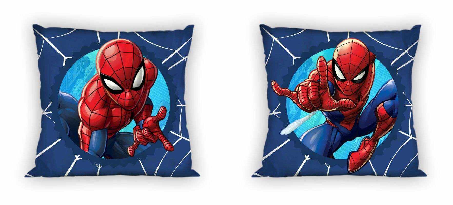 FARO Povlak na polštářek Spiderman blue  Bavlna, 40/40 cm