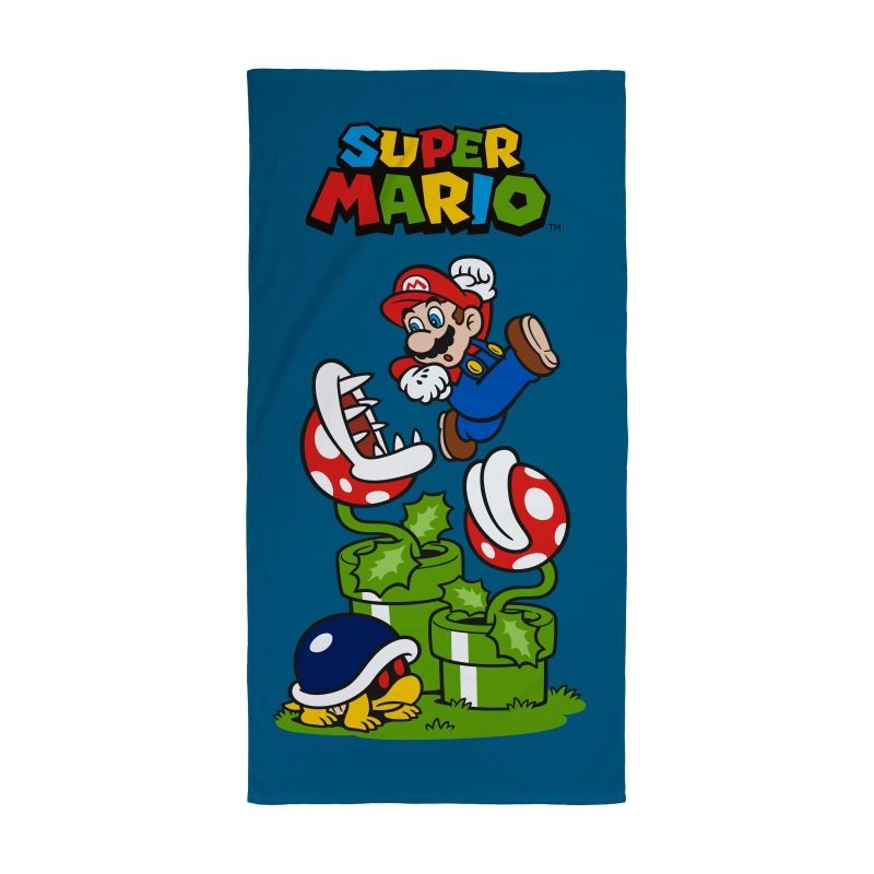 HALANTEX Osuška Super Mario blue  Bavlna - Froté, 70/140 cm
