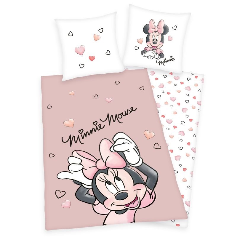 Povlečení Minnie srdce 140/200, 70/90