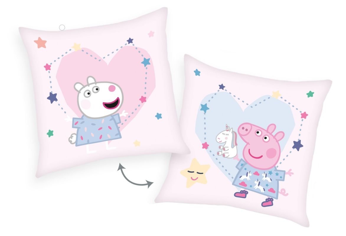 HERDING Polštářek Peppa Pig dobrou noc  Polyester, 40/40 cm