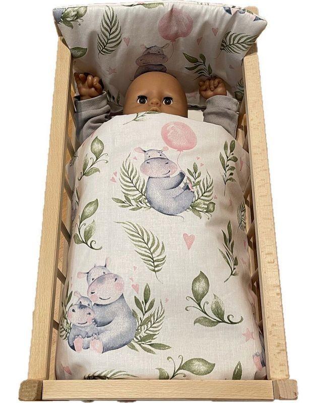 Peřinky do postýlky pro panenky Hrošíci baby