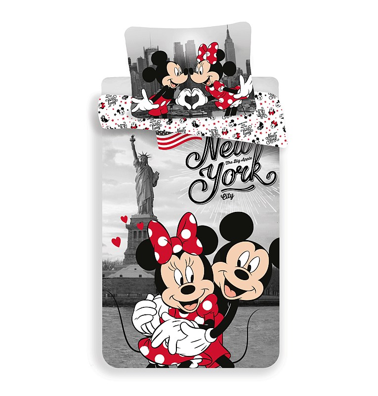 Povlečení Mickey a Minnie v New Yorku Love 140/200, 70/90