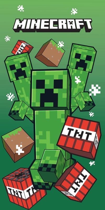 Osuška Micro Minecraft TNT Creepers 70/140