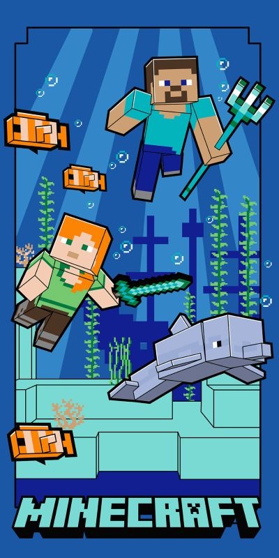 Osuška Micro Minecraft Underwater Fun 70/140