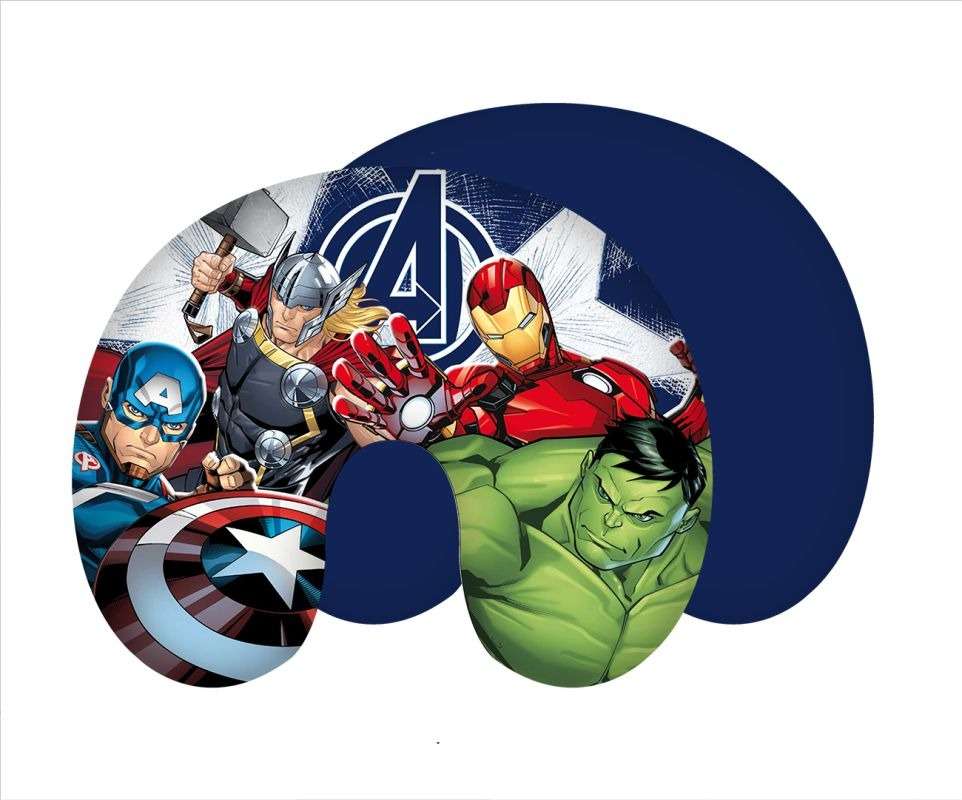 JERRY FABRICS Cestovní polštářek Avengers Heroes Polyester, 1x28/33 cm
