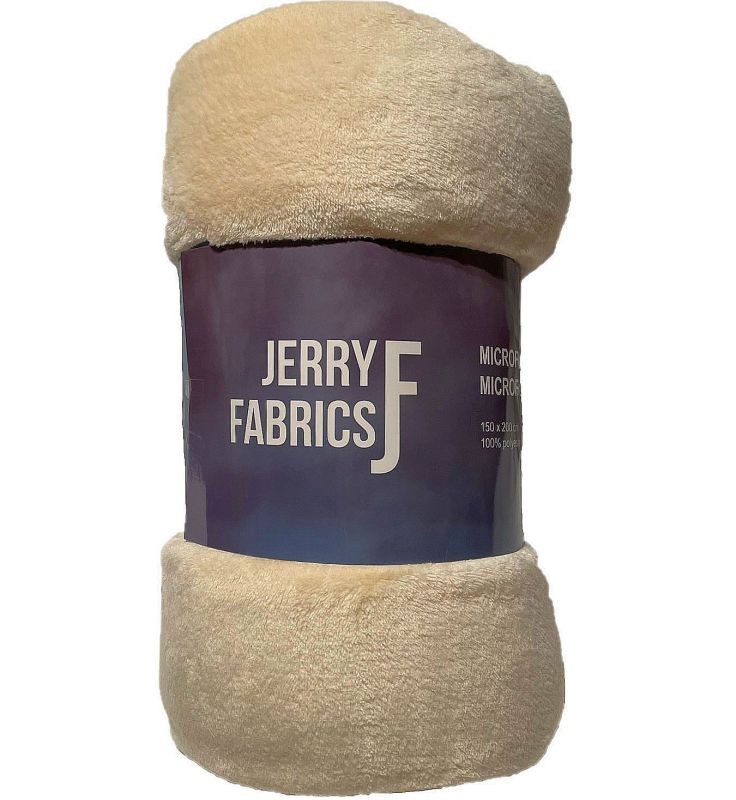 JERRY FABRICS Deka microflanel super soft Světle béžová  Polyester, 150/200 cm