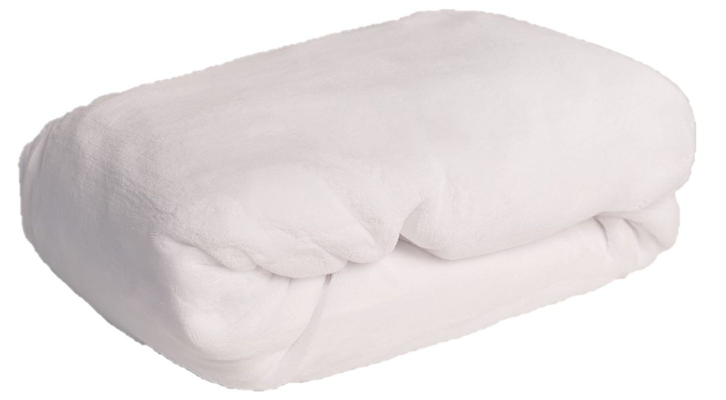 JERRY FABRICS Prostěradlo mikroplyš bílá  Polyester, 90/200 cm