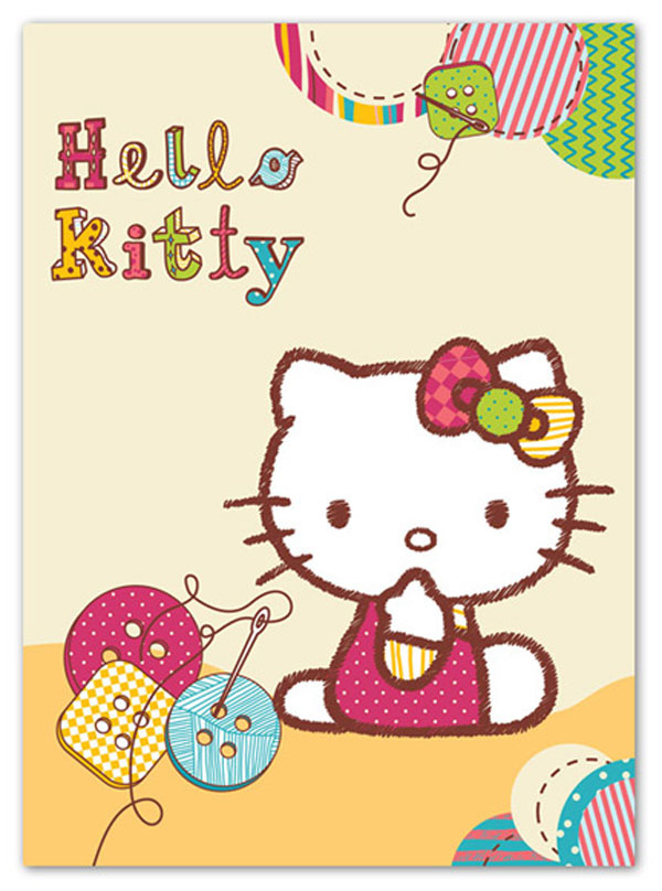 Španělská deka Hello Kitty knoflíky 80/110