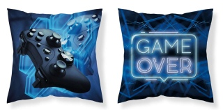 Povlak na polštářek Game Over blue micro 40/40