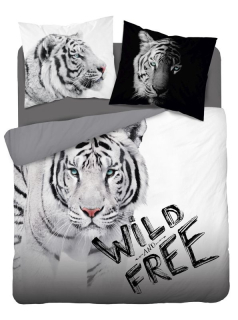 Francouzské povlečení Bílý Tygr Wild Free 220/200, 2x70/80