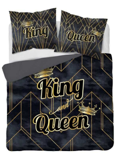 Francouzské povlečení King and Queen gold 220/200, 2x70/80