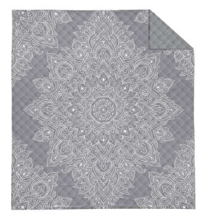 Přehoz na postel Mandala grey 220/240