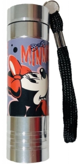 Dětská hliníková LED baterka Minnie stříbrná