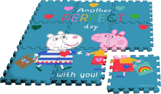 Podlahové pěnové puzzle Peppa Pig 9 dílků v tašce