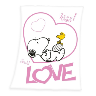 Fleece deka Snoopy Love 130/170