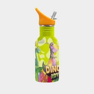 Dětská nerezová láhev na pití Dinoland green 500 ml