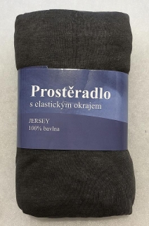 Prostěradlo Jersey Tmavě Šedá 90/200