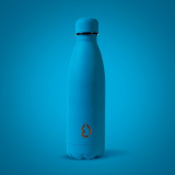 Nerezová Termo láhev na pití fluo modrá 500 ml